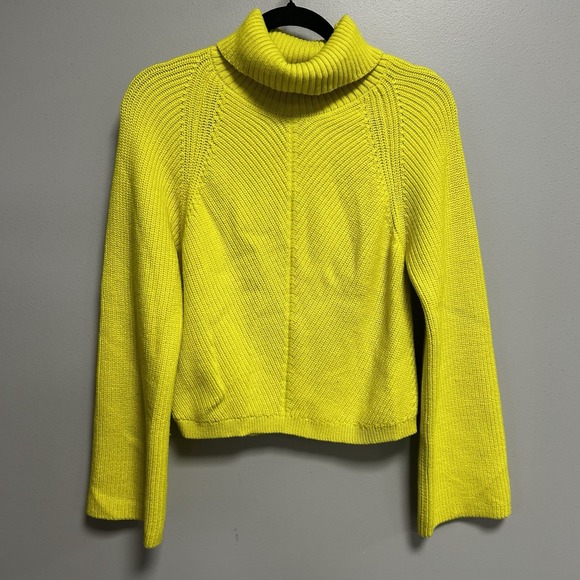 Maeve By Anthropologie Charteuse Wool Sweater Medium - Picture 2 of 5